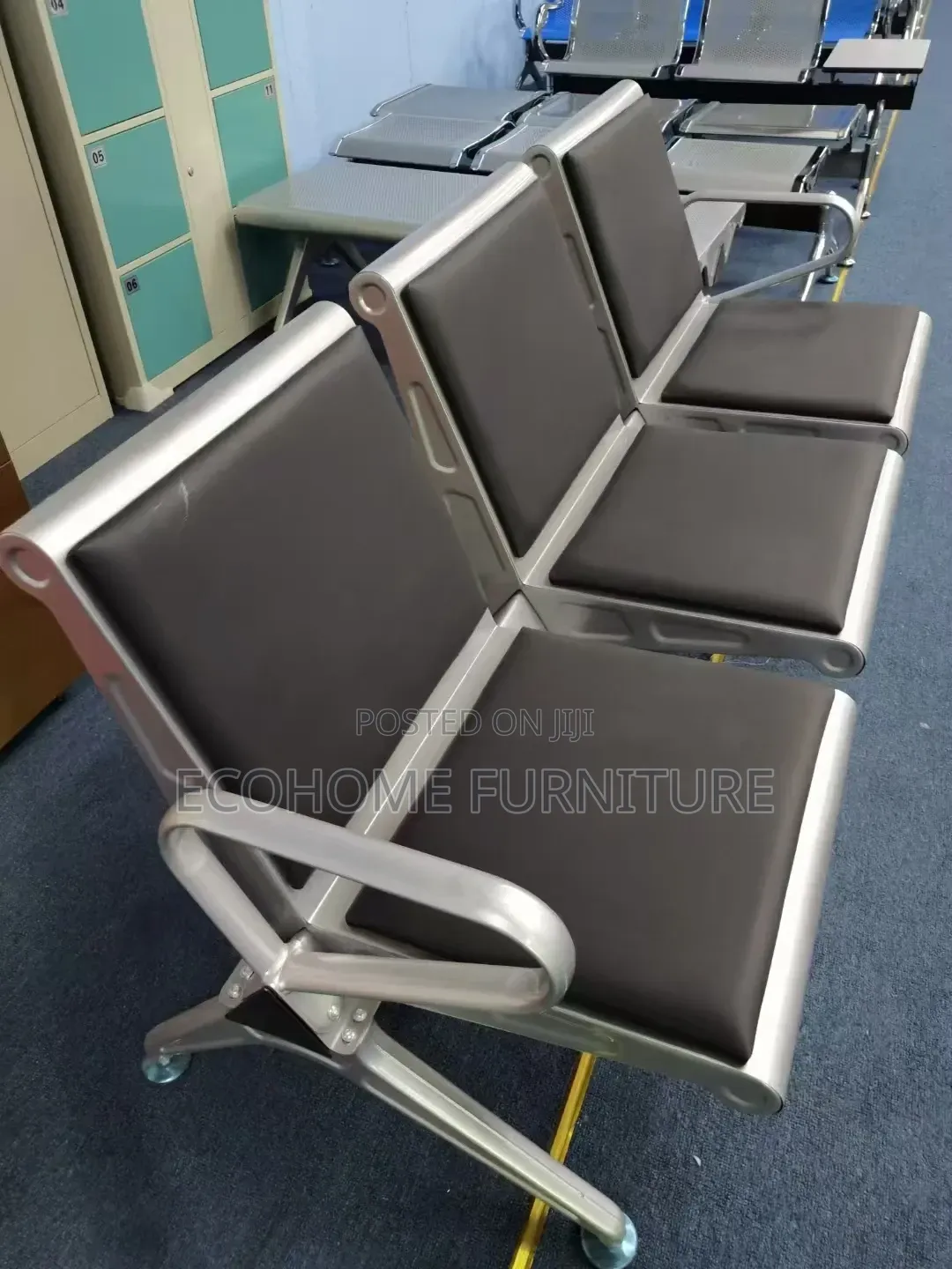 Visitor Chair. Heavy Duty 3 Seater Link Chair