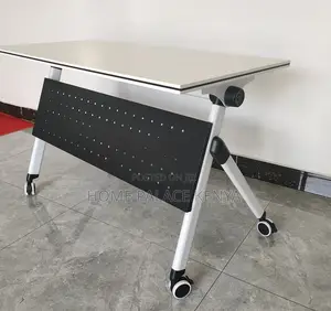 Study Table;Contemporary Folding Workstation With Storage Compartments