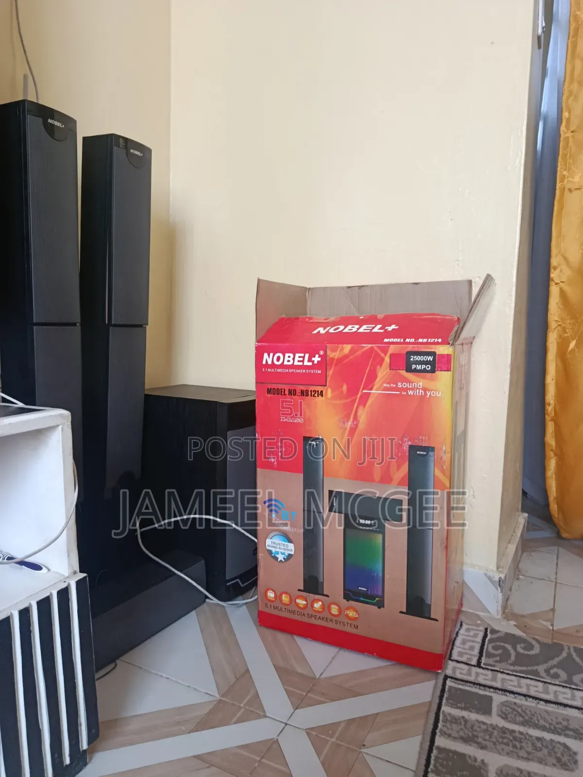 NOBEL+ 25000W PMPO Home Theatre 5.1 Speaker System – Bluetooth