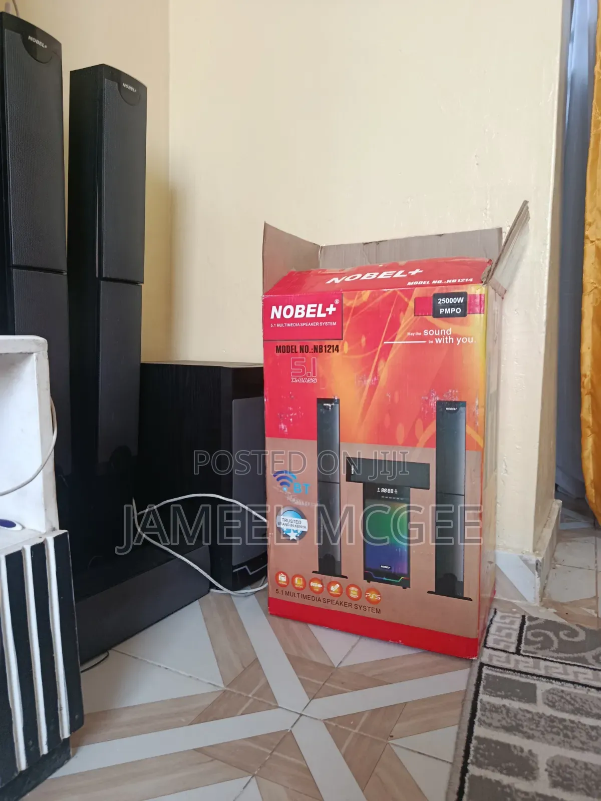 NOBEL+ 25000W PMPO Home Theatre 5.1 Speaker System – Bluetooth