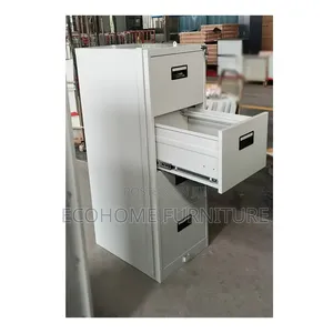 Cabinet. 4 Drawer Filing Cabinet Metallic