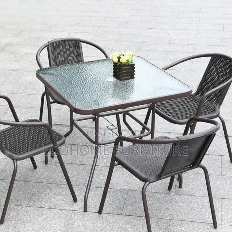 Outdoor. 4 Seater Square Rattan Set