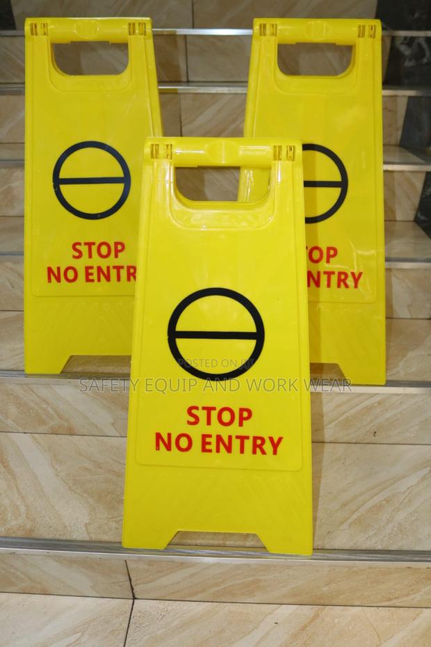Stop No Entry Caution Board - main view