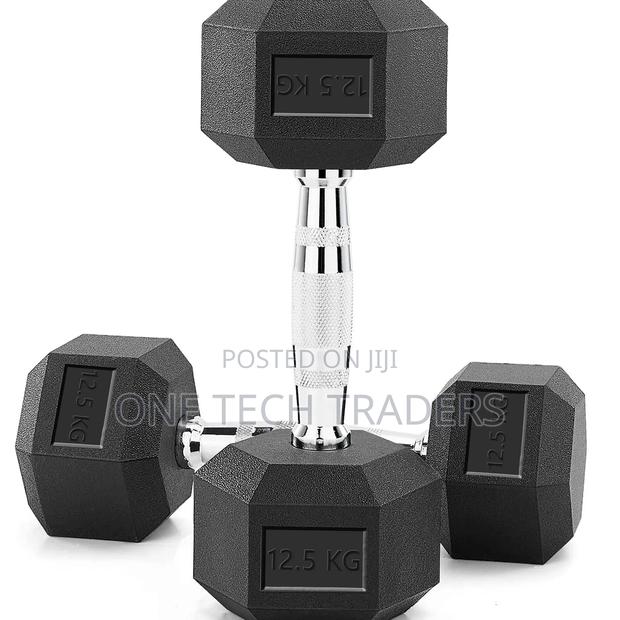 Hexagonal Dumbbells 12.5 KGS Pair