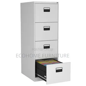 Cabinet. 4 Drawer Steel Filing Cabinet – Lockable Office File Storage
