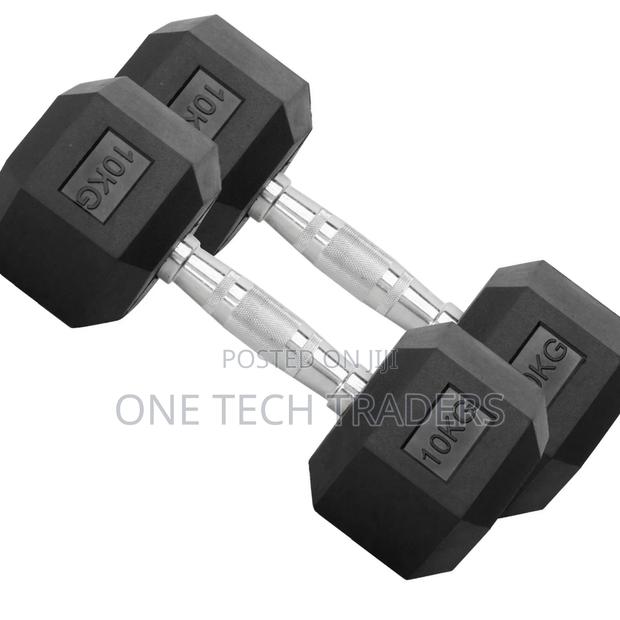 Hexagonal Dumbbells 10kgs Pair