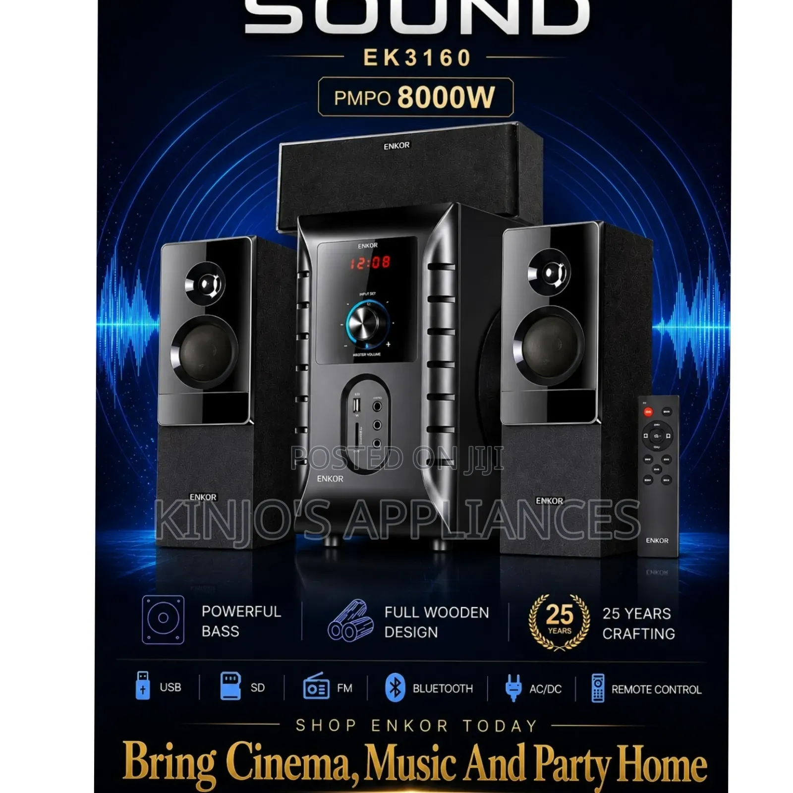 8000 Watts Enkor Multimedia Speaker System Available