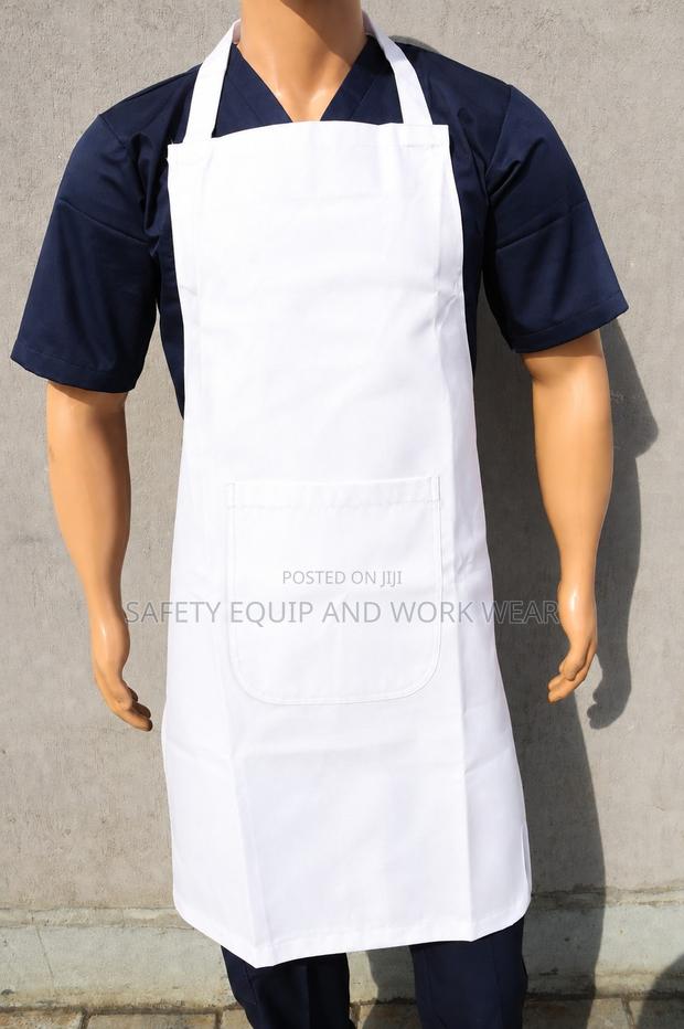 White Full Chef Apron - main view