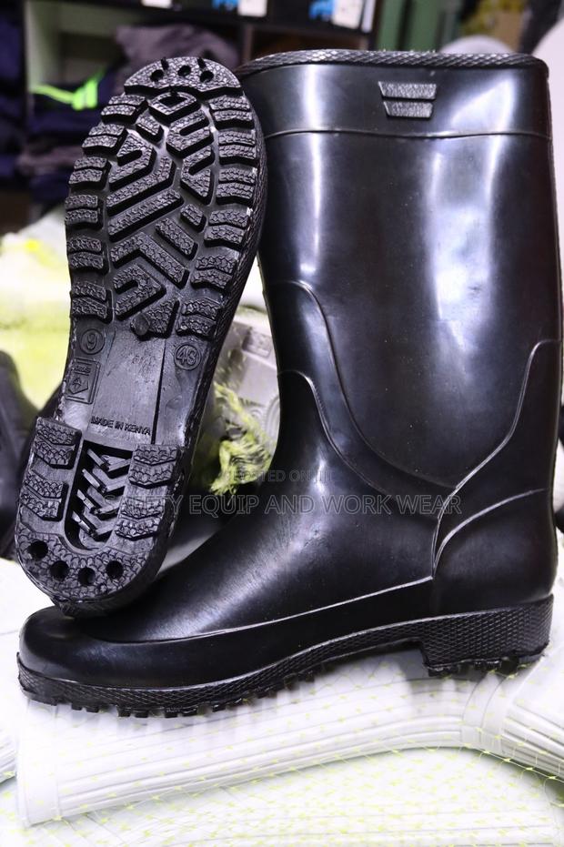Black CP Medium Duty Gumboots - main view