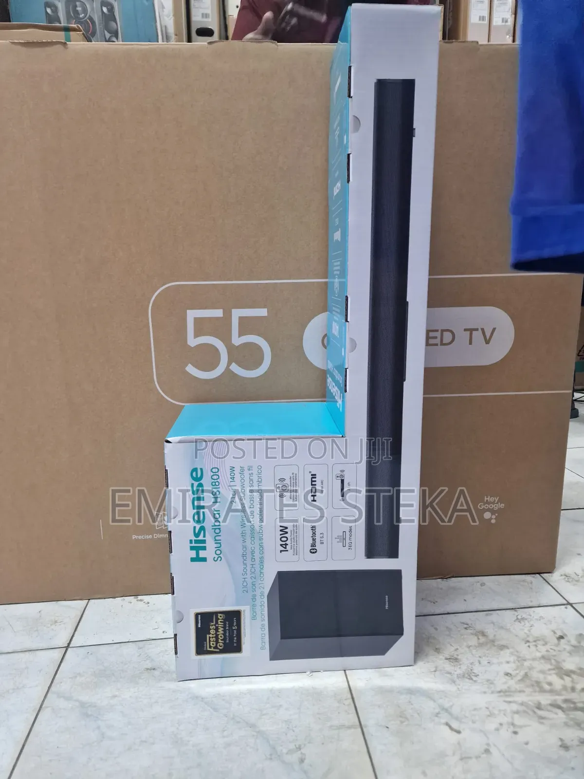 Hisense HS1800, 140W, 2.1 Channel Soundbar,Black