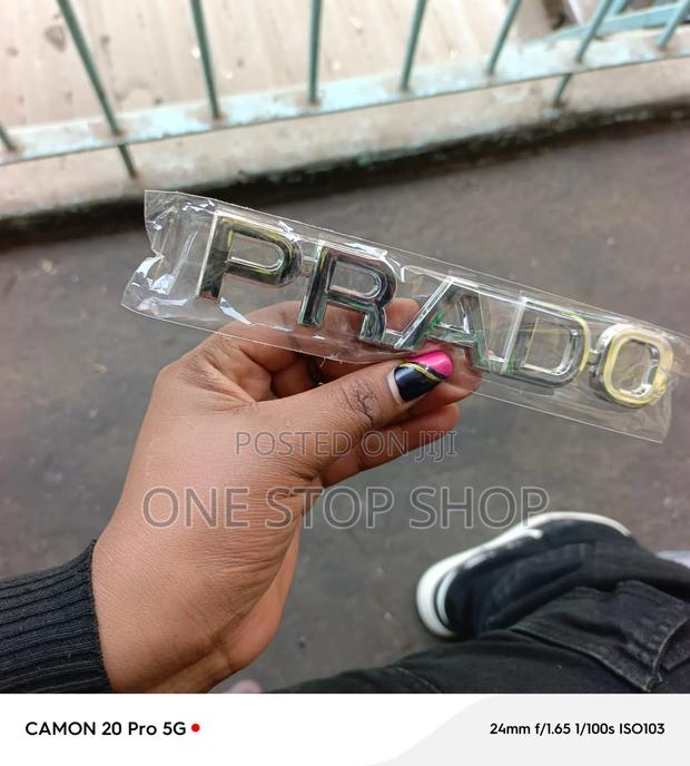 3D Replacement PRADO Adhesive Stick on Chrome Boot Badge
