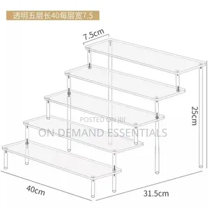 Clear 5-Tier Acrylic Perfume Display Stand