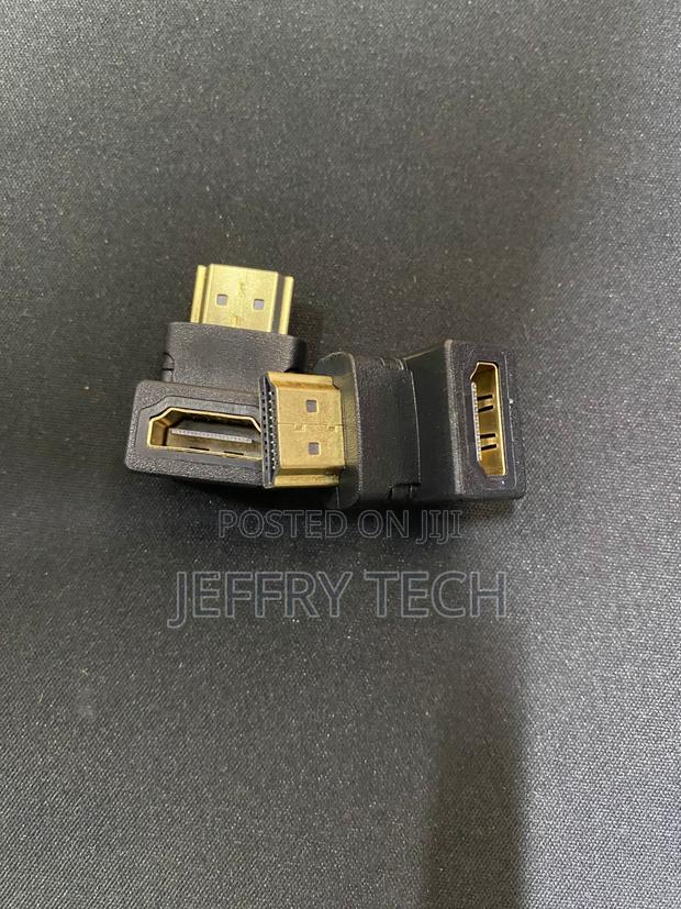 HDMI Adapter Connectors, Including 90-Degree Right-Angle Male-to-Femal