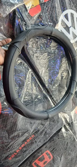 Microfiber Leather Textured Grip Sport Steering Wheel Cover Anti Slip
