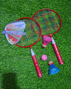Kids Badminton Set With 2 Rackets 3 Shuttlecocks Carry Bag Indoor