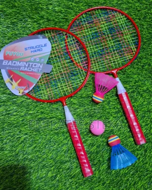 Badminton Racket Set 2 Players Kit 2 Rackets 3 Shuttlecocks