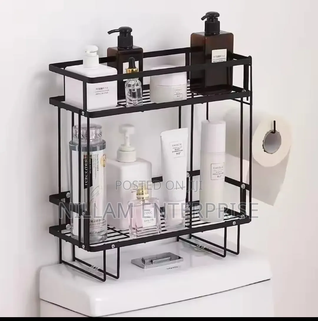 2 Tier Space-Saving Over the Toilet Storage Rack*