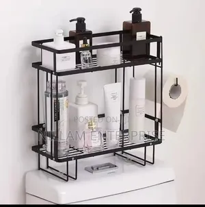 2 Tier Space-Saving Over the Toilet Storage Rack*