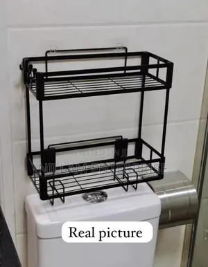 2 Tier Space-Saving Over the Toilet Storage Rack*