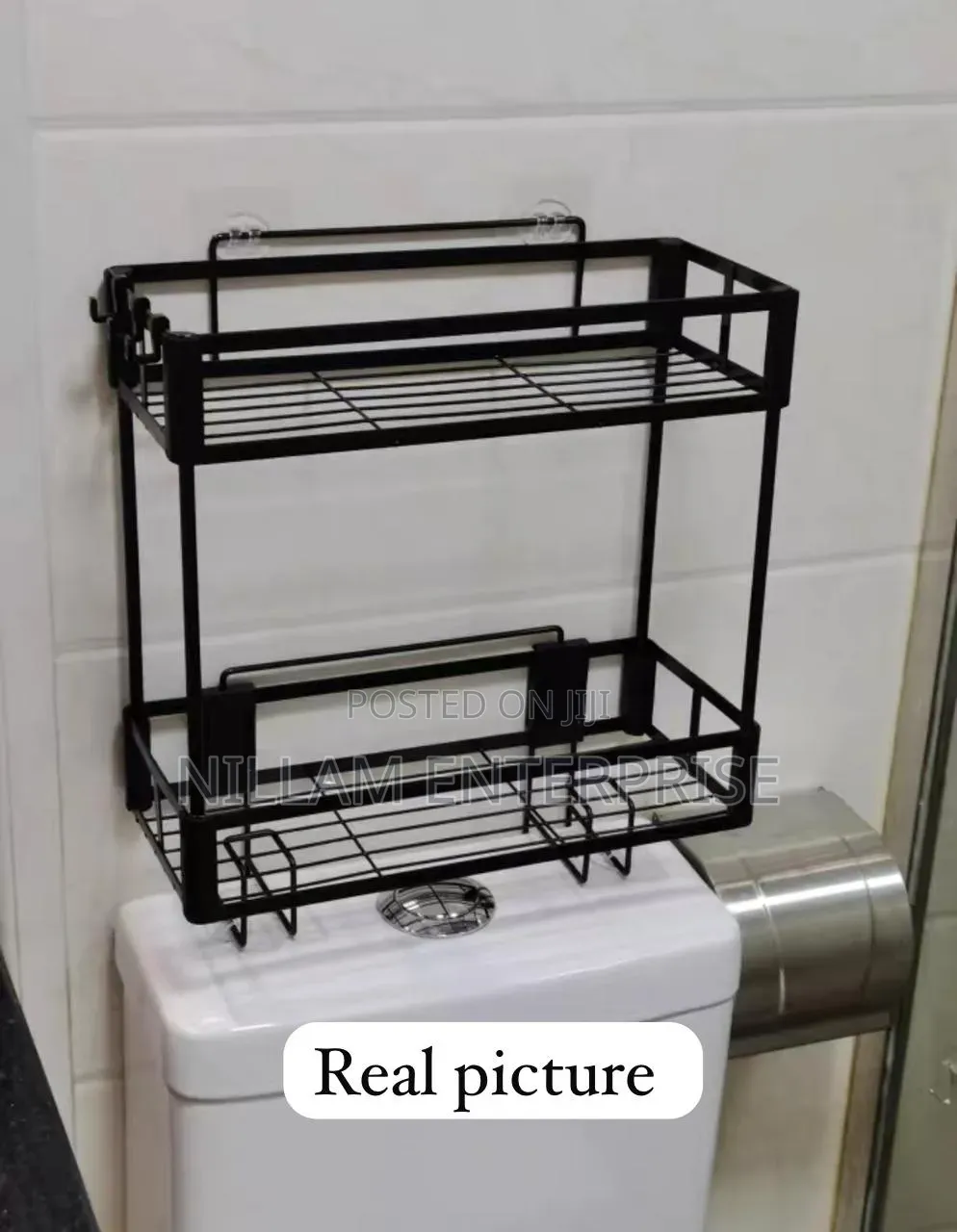 2 Tier Space-Saving Over the Toilet Storage Rack*
