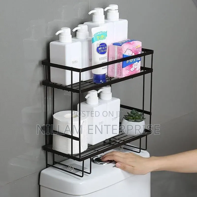 2 Tier Space-Saving Over the Toilet Storage Rack*