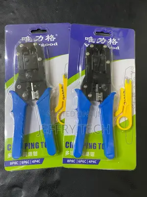 RJ45/RJ11/RJ12 Network Cable Crimping Tool With Blue Plastic Handles,