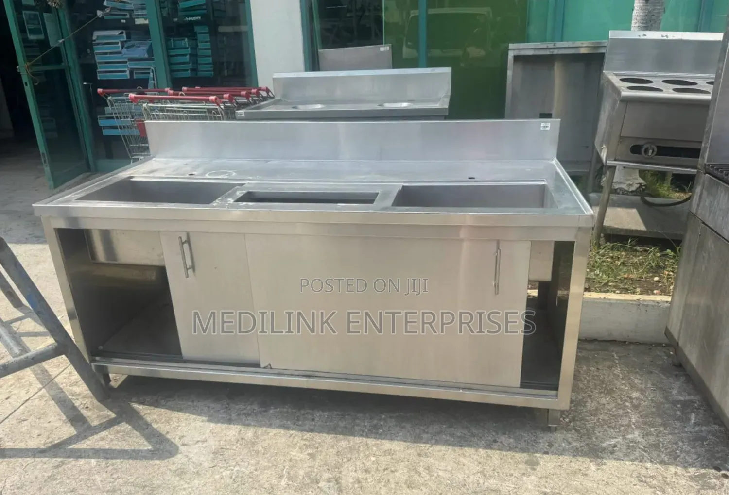 Stainless Modern Hygienic Storage 5ft Cabinets