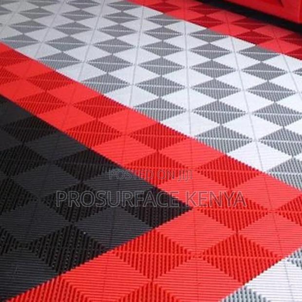 Premium PVC Garage Tiles – 40×40cm Non Slip Flooring
