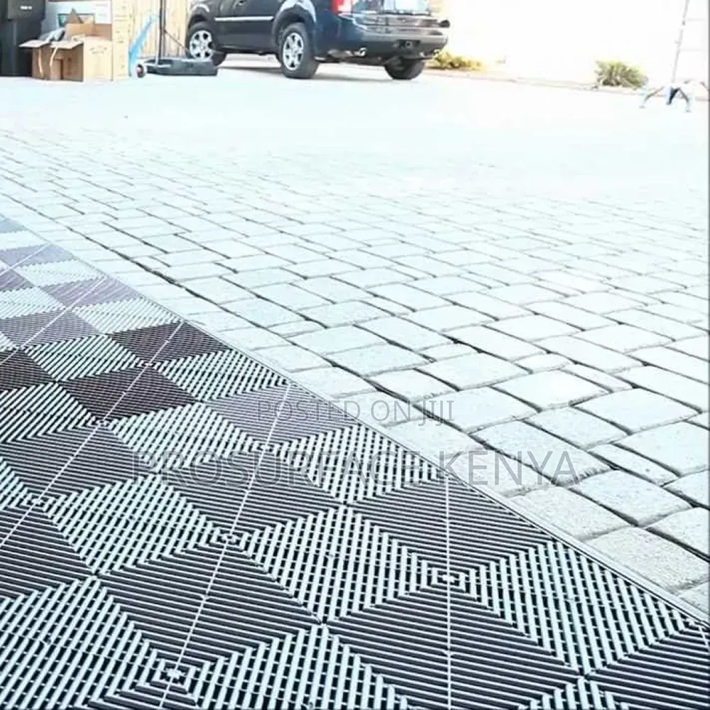 Premium PVC Garage Tiles – 40×40cm Non Slip Flooring
