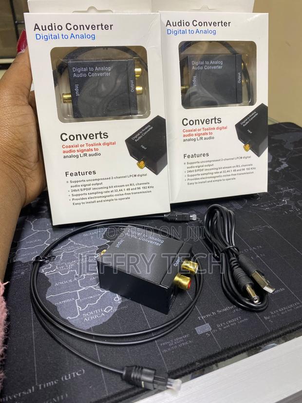 Digital to Analog RCA Stereo Audio Converter Coaxial Toslink Adapter