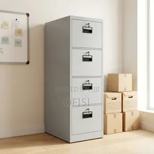 Office Cabinet; 4 Drawer Filing Cabinet With Individual Locks