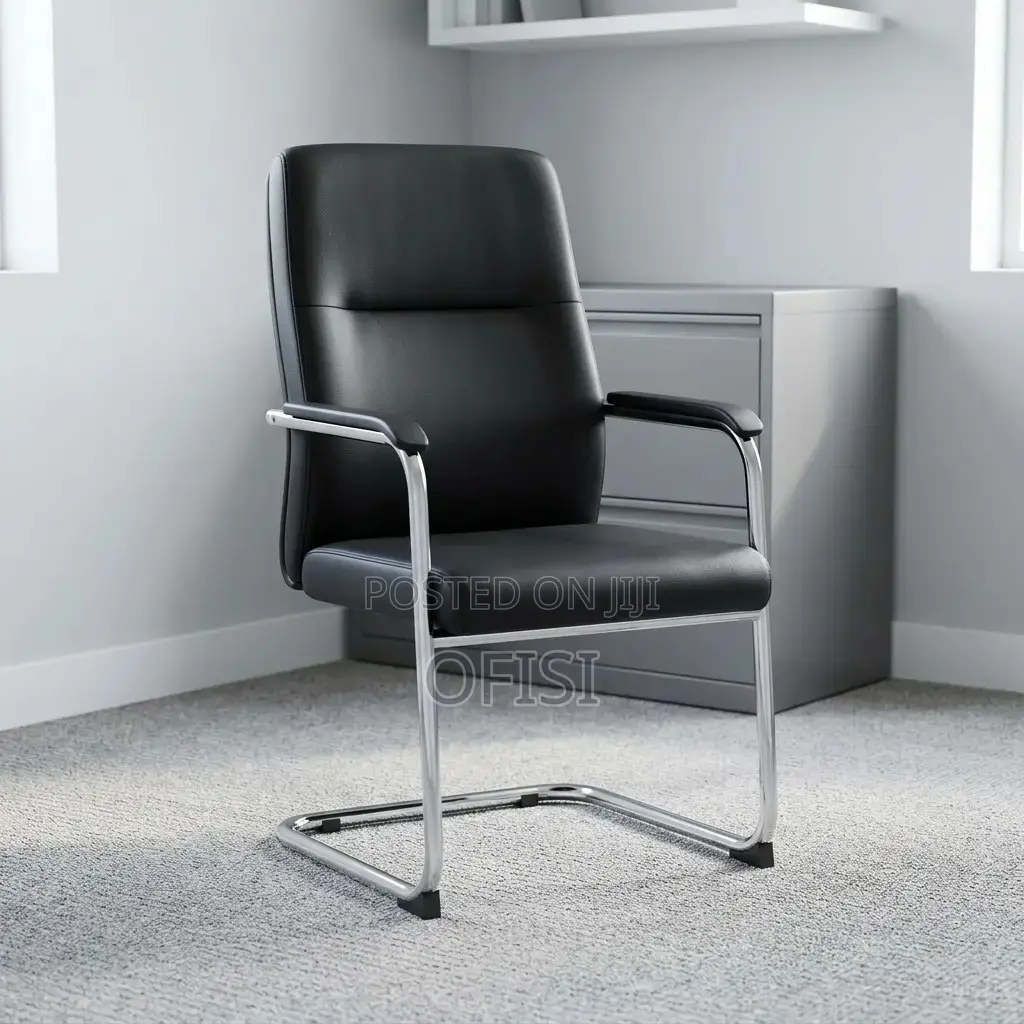 Office Chair; Ergonomic Leather Guest Chair