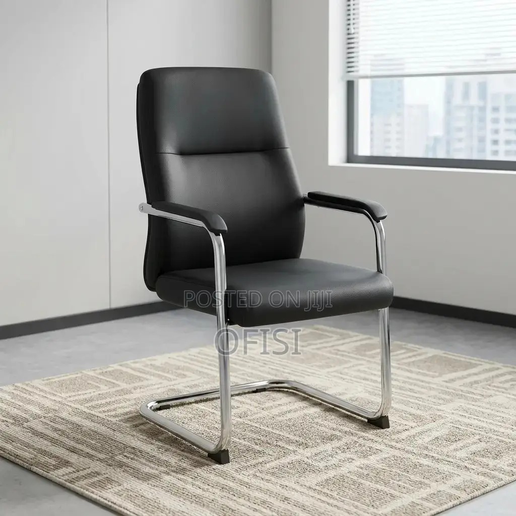 Office Chair; Ergonomic Leather Guest Chair