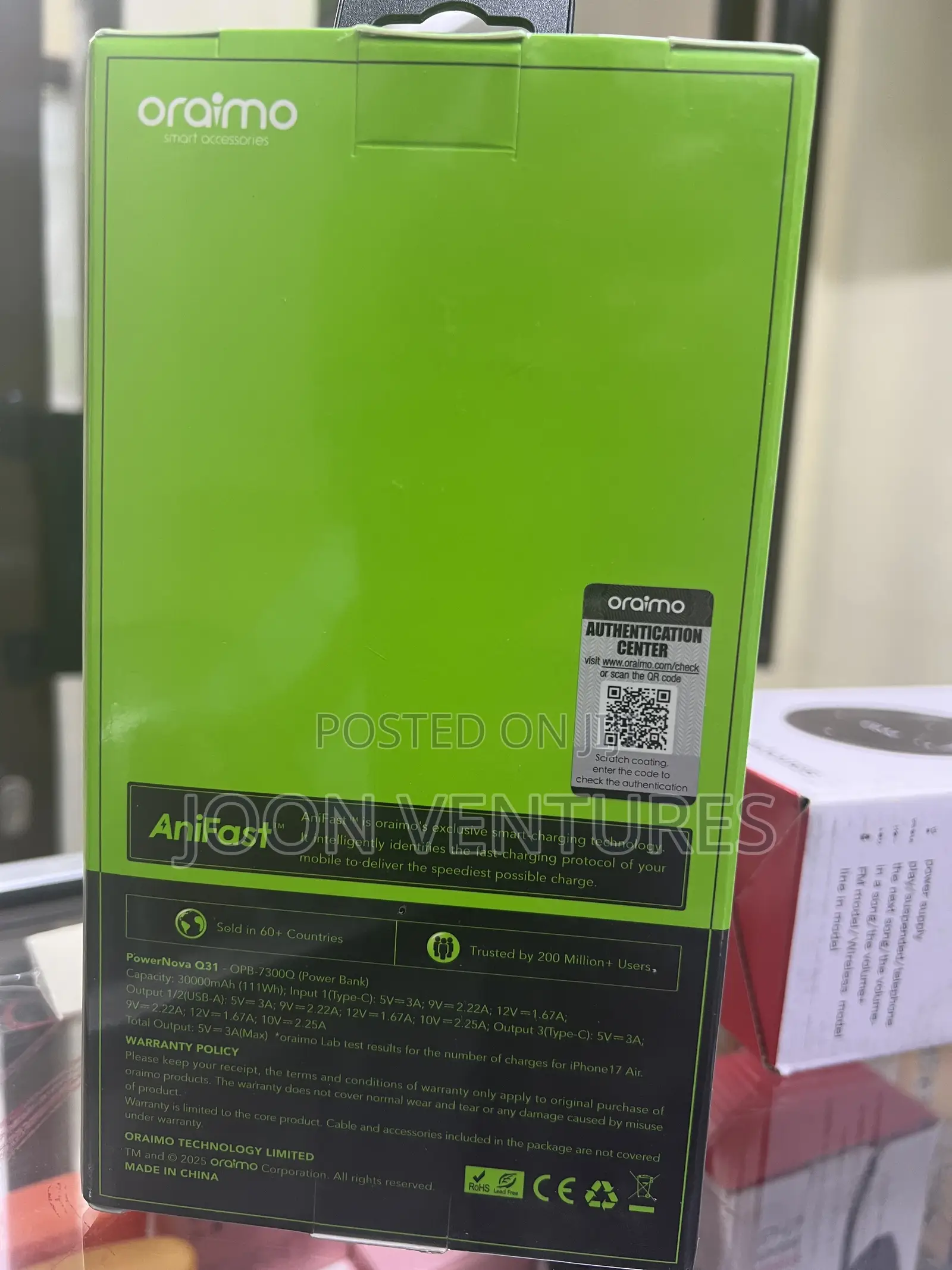 Oraimo PowerNova Q11 30,000mah Portable Powerbank