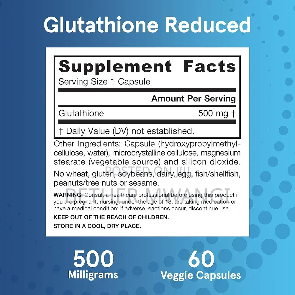 Jarrow Glutathione Reduced 500mg, Intracellular Antioxidant in Kenya