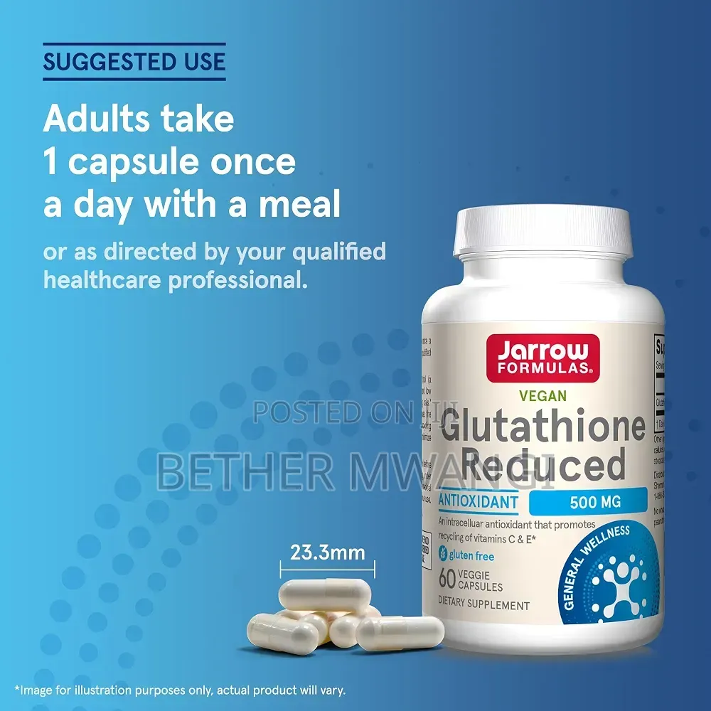 Jarrow Glutathione Reduced 500mg, Intracellular Antioxidant in Kenya