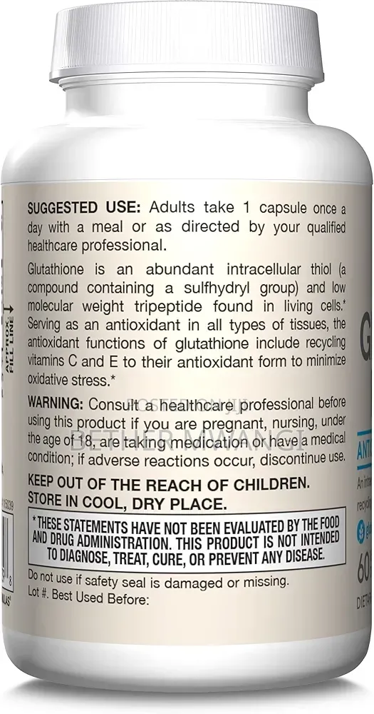 Jarrow Glutathione Reduced 500mg, Intracellular Antioxidant in Kenya