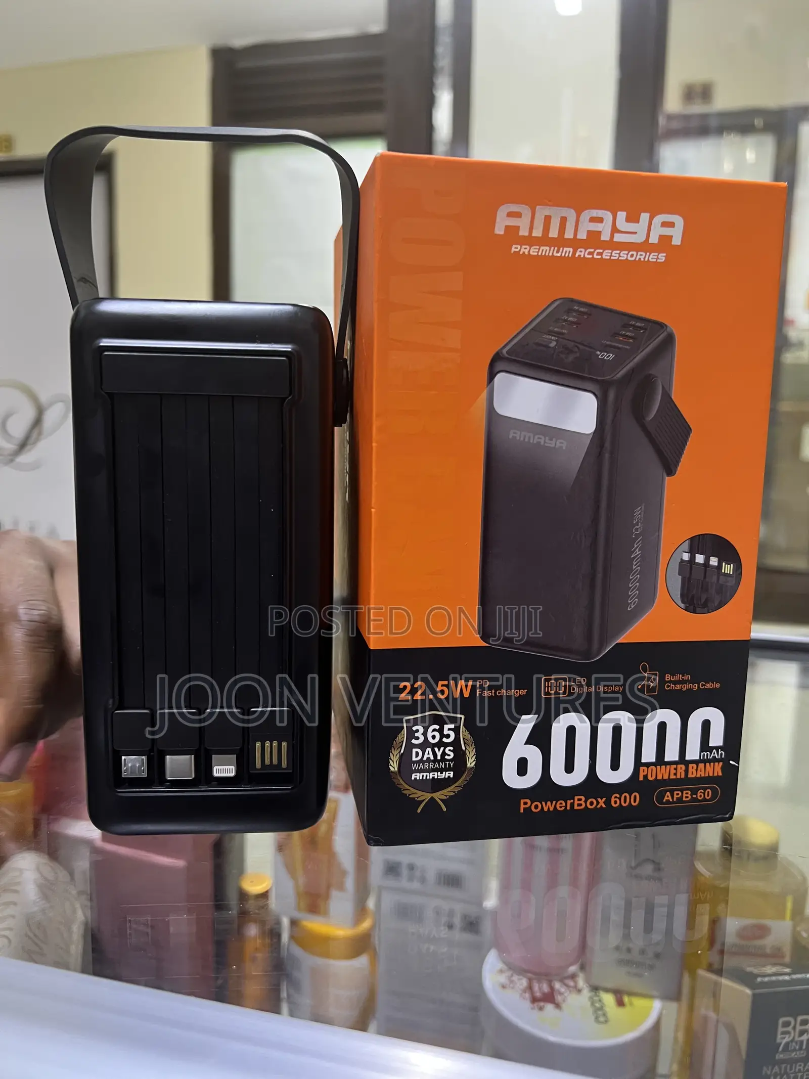 Amaya PowerBox 600 60000mah Portable Powerbank With Retractable Cables