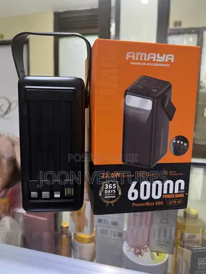 Amaya PowerBox 600 60000mah Portable Powerbank With Retractable Cables