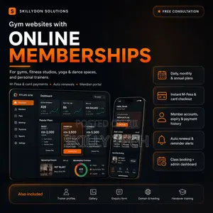 Gym Website With Online Membership Payments — Kenya