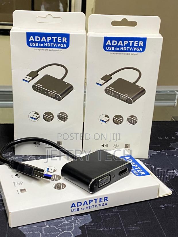 USB 3.0 to HDMI VGA Adapter Dual Display Converter