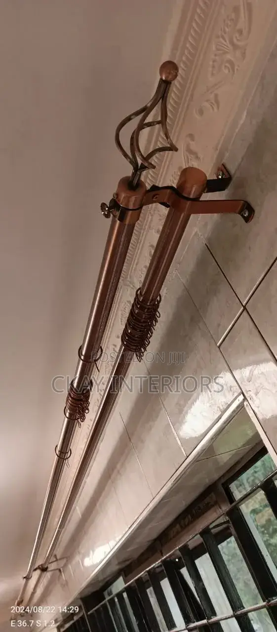 Bronze, 4m Double Smart Choice Adjustable Curtain Rods