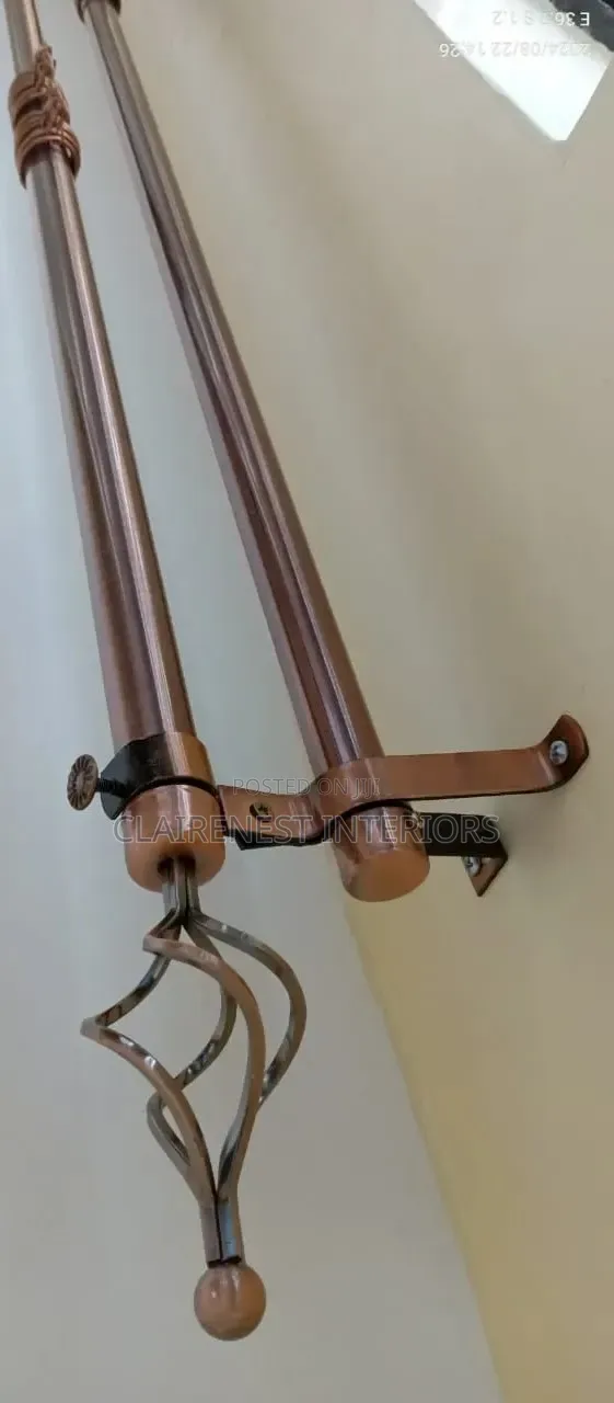 3m Bronze Brown and Non Rusty Adjustable Curtain Rods