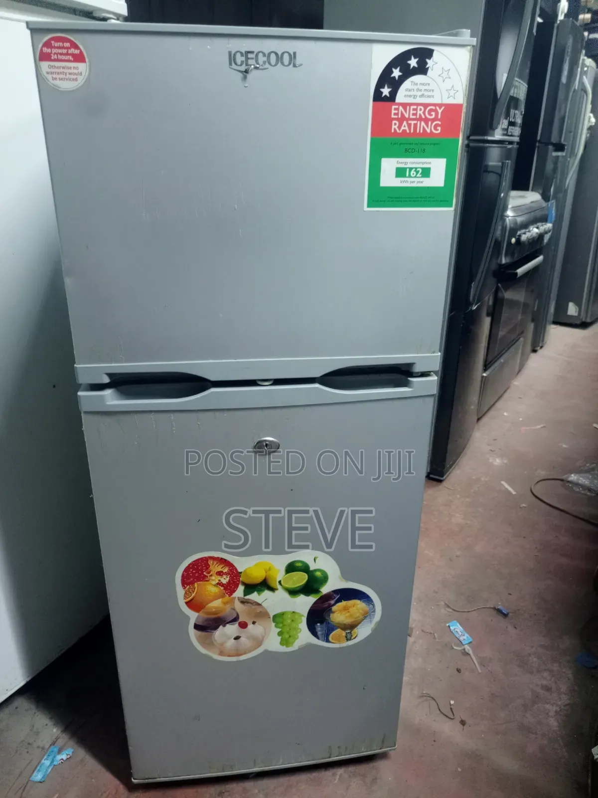 Ice Cool 120ltr 2door/Energy Saver/Low Noise/ Mint Condition/Silver