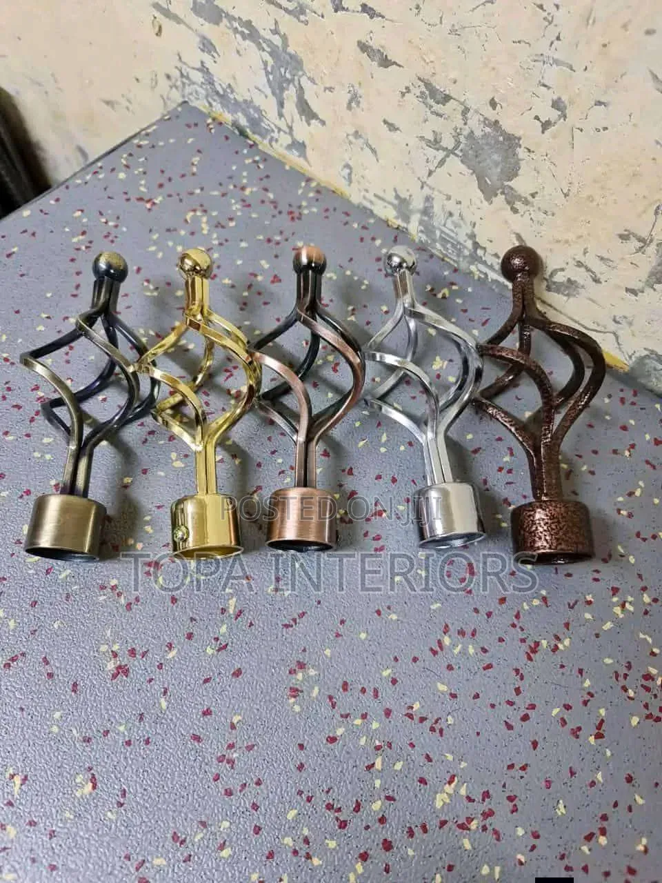 Finials for Curtain Rods Decorative Curtain Pole Accessories