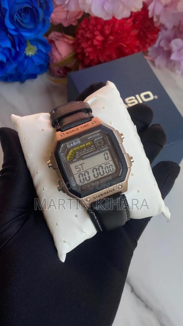 Casio Worldtime Leather Watch - thumbnail 3