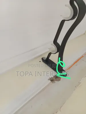 Black Double Curtain Rod Brackets