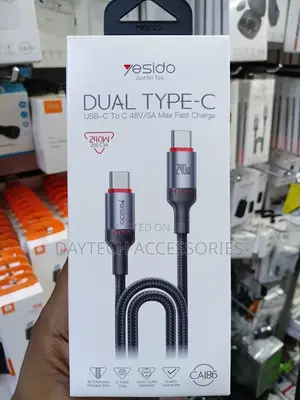 Yesido CA186 240W Type-C to Type-C Braided Data Cable 2M