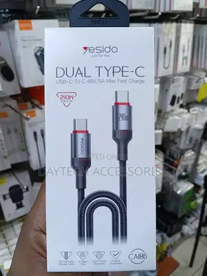Yesido CA186 240W Type-C to Type-C Braided Data Cable 2M