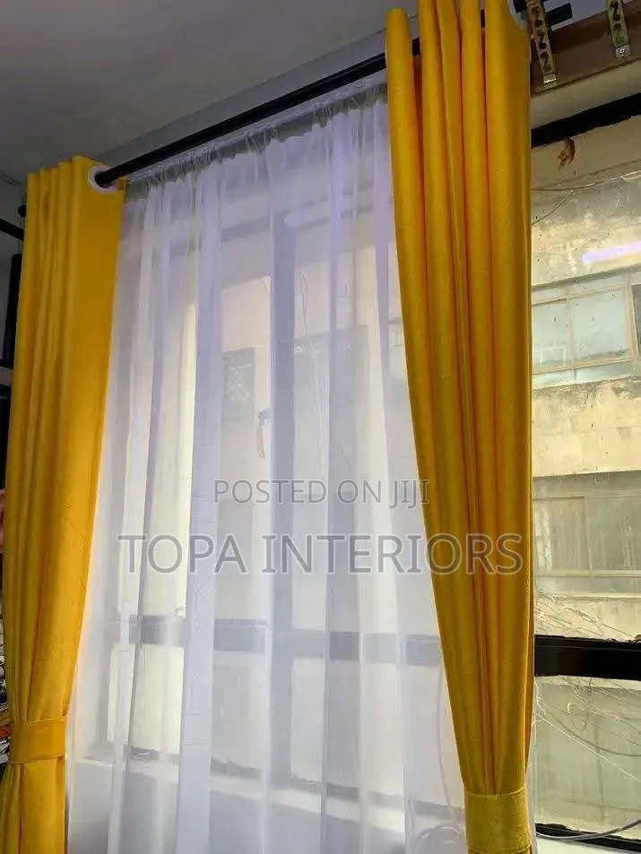 MUSTARD Yellow Curtains and Sheer Curtains